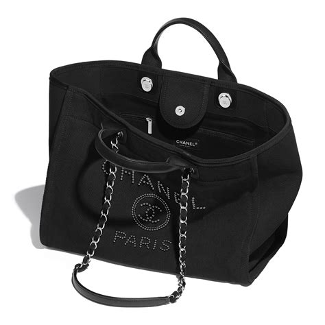 chanel black shopping bag|chanel borse outlet.